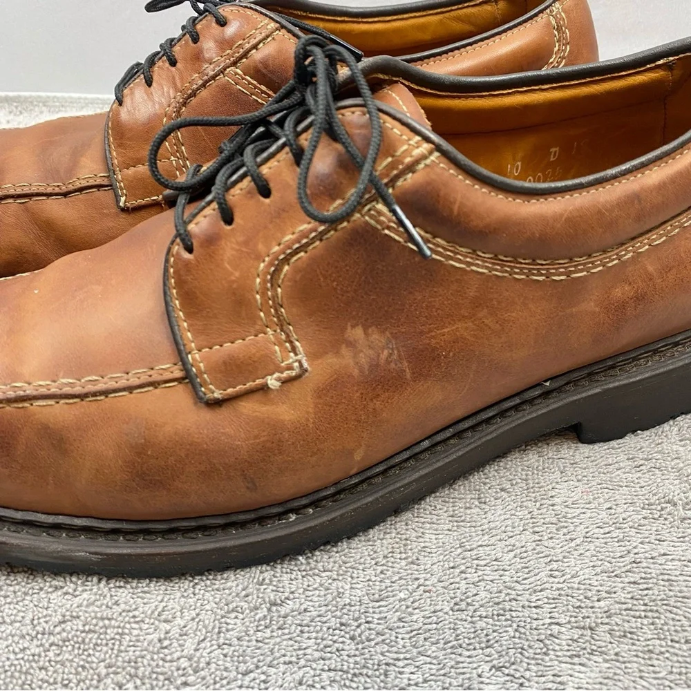 Allen Edmonds Wilbert Men Sz 10 Brown Leather Split Toe Derby Shoes Preppy